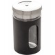 Porta Condimentos 80ml Preto De Vidro e Inox Com Tampa Dosadora